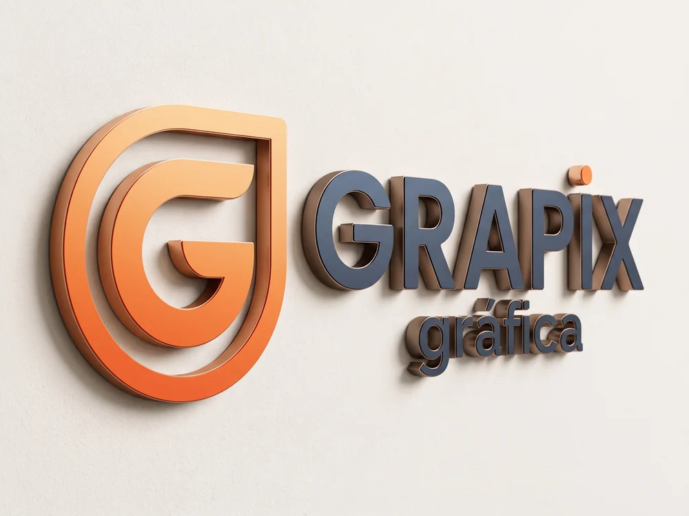 Letra caixa instalada em fachada, produzida pela Grapix Gráfica
